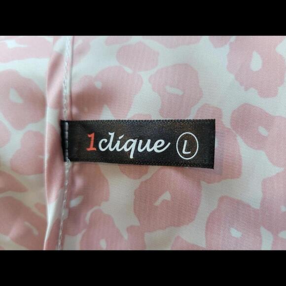 NWOT Boutique I clique pink & white animal print shell tank - Picture 3 of 4